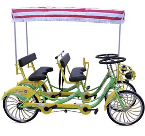 best selling park or seaside quadricycle surrey bicycle for 4seaters bike