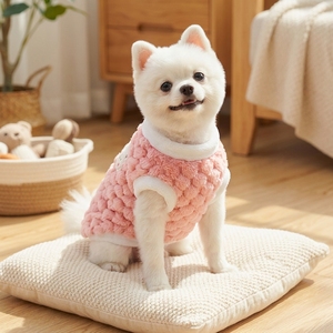 Gilet in Peluche per Cani, Abbigliamento per <span class=keywords><strong>Animali</strong></span> Domestici, Giacca Morbida e Calda per Cuccioli per Autunno e Inverno - Product Image 4