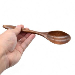 Wholesale Long Handle Wooden Soup Spoons Cooking Tasting Dinner Spoon for Kitchen Restaurant - Product Image 5