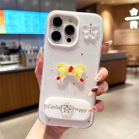 Coque arrière colorée en gel avec nœud papillon Lichicase pour Honor X60 X60 Pro X9C X9C avec support miroir