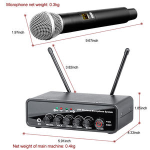 Micrófono Dinámico Profesional T10, Precio de Fábrica, Inalámbrico Portátil de 2 Canales con Patrón Polar Cardioide para Karaoke - Product Image 3