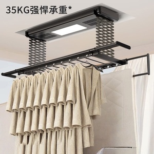 Tendedero eléctrico para ropa, extensible y elevable, de 2 metros, doble fila, con elevación inteligente tipo tijera, para balcón de villa - Product Image 3