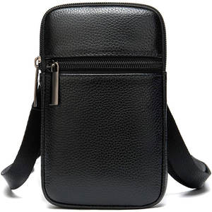 Bolso Bandolera Pequeño de Alta Calidad para Hombre, Casual, para Viajes Diarios, de Cuero Personalizado, con Cierre de Cremallera - Product Image 1
