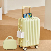Ensemble de valises de luxe unisexe en deux pièces en ABS+PC, coque rigide, léger, imperméable, portable pour les voyages