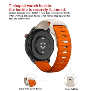 Forwelleny 20mm 22mm Correa de reloj de silicona Banda de dos colores para <span class=keywords><strong>Samsung</strong></span> <span class=keywords><strong>Galaxy</strong></span> <span class=keywords><strong>Watch3</strong></span> 4/5/5Pro 42 46MM - Product Image 3