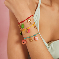 N & S Hot Design fait à la main Fruit Series Bracelet tissé main corde mode transfrontalière pour les fêtes couleur personnalisée