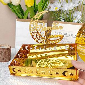 Venta caliente acrílico personalizado Ramadán Kareem bandeja para musulmán fiesta suministros - Product Image 6