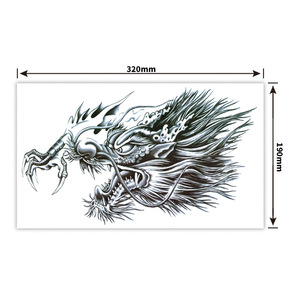 Pegatina de Transferencia UV DTF Grande de 320x190mm con Diseño de <span class=keywords><strong>Tatuaje</strong></span> <span class=keywords><strong>Tribal</strong></span> Animal para Conciertos, Fiestas Post-conciertos y Discotecas. - Product Image 2