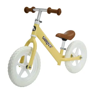 Anak kereta dorong sepeda pé crianças equilíbrio bicicleta de equilíbrio carro 12 polegada carbono roda push bike