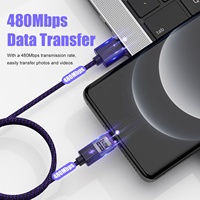 Câble de charge magnétique SIKAI 240W PD3.1 USB Type-C avec conception 3-en-1 en nylon tressé pour ordinateur portable et iPhone 17 Pro Max