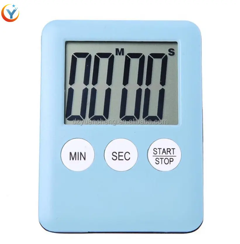 Jam Hitung Mundur Digital LCD Dapur, Timer Memasak Magnetik Pengukur Waktu Dapur dengan Alarm Hitung Mundur untuk Gym Berlari Pengatur Waktu Memasak