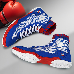 Calzado Deportivo Coexistence Quality para Hombre: Zapatos de Boxeo Negros, Botas de Lucha Rojas, Zapatos de Gimnasio Azules con Parte Superior de Malla y Suela de Goma - Product Image 4