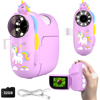 Portable Mini Handheld Electronic Microscope for Children's Early Education - a Cartoon Observation Mirror That Is Durable MS07