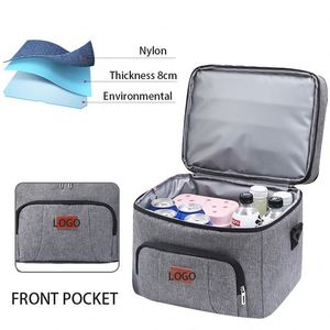 Customized Stylish Lunch Cooler Bag Thermal Insulation Picnic Bags Tote Cooler Kids School <b>Lunchbox</b> - Product Image 3
