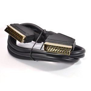 Cavo <span class=keywords><strong>Scart</strong></span> a 21 Pin con Connettore Placcato in Oro Nero - Product Image 4