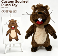 Vente en gros jouet animal marmotte en peluche douce jouet en fourrure personnalisé jouet poupée en peluche