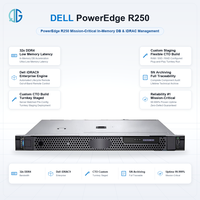 Server Dell PowerEdge R250 dengan Prosesor Intel Xeon E-2300 dan Empat Slot DIMM DDR4, Server Rak 1U.