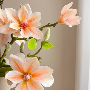 Flor Artificial de Magnolia, Arreglo Floral de Seda con Tacto Real, Estilo Moderno, Decoración para el Hogar, Accesorio para Bodas - Product Image 3