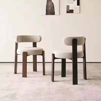 Chaises de salle à manger en bois massif de style chinois VL, dossier moderne et simple, couleur noyer, pour hôtel et loisirs