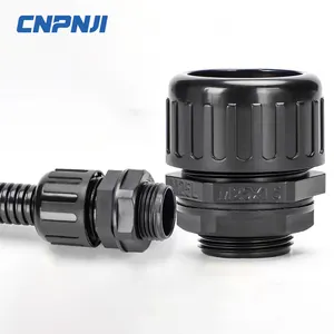 Nylon Flexible Conduits Durable 3/8'' AD21.2 Nylon Cable Glands Flexible Conduit Plastic Adapter Connector