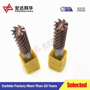 Fraise carrée en carbure monobloc de 8 mm à 4 dents, revêtement TiSiN, HRC55, fraise à bout plat - Product Image 4