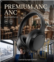 Casque sans fil ANC en gros avec autonomie de 35h, son stéréo 40mm et connectivité USB-C pour les acheteurs européens