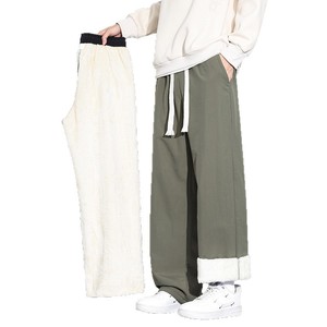 Pantaloni Casual da Uomo in Nylon, Vestibilità Ampia, Invernali, per Ragazzi Adolescenti, Gamba Larga, Foderati in Pile, Ispessiti - Product Image 5