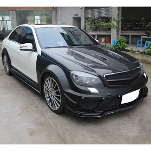 Kit de Carrocería de Fibra de Carbono para Benz Clase C C63 2012-2014, Faros Antiniebla, Parachoques Delantero/Trasero, Capó, Ajuste Universal, 1 Año de Garantía - Product Image 3