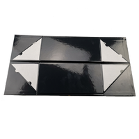 Caja de Regalo Rígida Plegable Negra Brillante con Cierre Magnético, Empaque de Regalo de Lujo para Ropa, Vestidos y Zapatos
