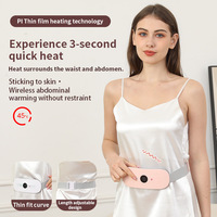 Ceinture de massage vibratoire chauffante intelligente à affichage numérique USB pour le bas du dos et l'abdomen, masseur utérin chauffant