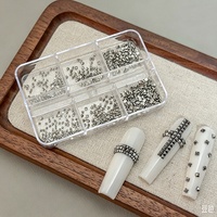 Pyramides 3D Punk Rock pour Nail Art, Rivets Métalliques Coniques à Quatre Faces à Dos Plat, Breloques Gothiques pour Ongles