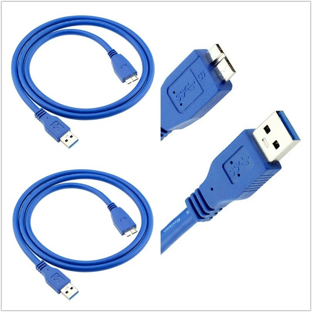 High Speed 5Gbps Data Charging USB 3.0 Micro B Cable for External Hard SDD HDD Hard Drive