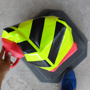 H900mm phản chiếu an toàn giao thông nón đen <span class=keywords><strong>EVA</strong></span> cao su cơ thể với hình vuông đường nón - Product Image 5