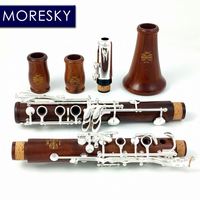 MORESKY Rosewood Professional Clarinet Bb Silver Plated 17 Keys Nickel Silver Customized M103 OEM Mopane Body