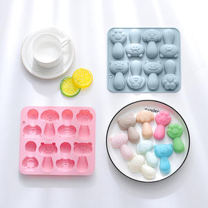 Molde de Silicona para Hornear <span class=keywords><strong>Fondant</strong></span> 2026, Molde de Silicona para Cubitos de Hielo y Chocolate con Forma de Oso y Cerdo de 8 Cavidades - Product Image 3
