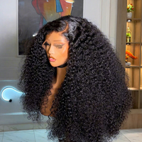 Perruques Indiennes Brutes Sans Colle à Cuticules Alignées Cheveux Humains Perruque Frontale HD Lace Suisse 13x6 Ondulée Perruque Longue Bouclée