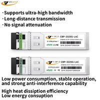 YTOPTO 25G SFP28 BIDI Transceiver Optik 80km |   1270nm/1330nm WDM |   EML+APD |   Serat Optik Tunggal LC SMF |   DDM |   FTTX |   3-Tahun