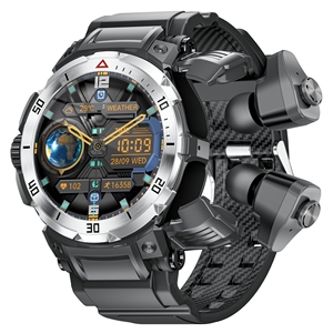 Montre connectée de sport d'extérieur avec écouteurs pour hommes - Étanche IP67, <span class=keywords><strong>boussole</strong></span>, GPS, moniteur de fréquence cardiaque et suivi d'activité - Product Image 2