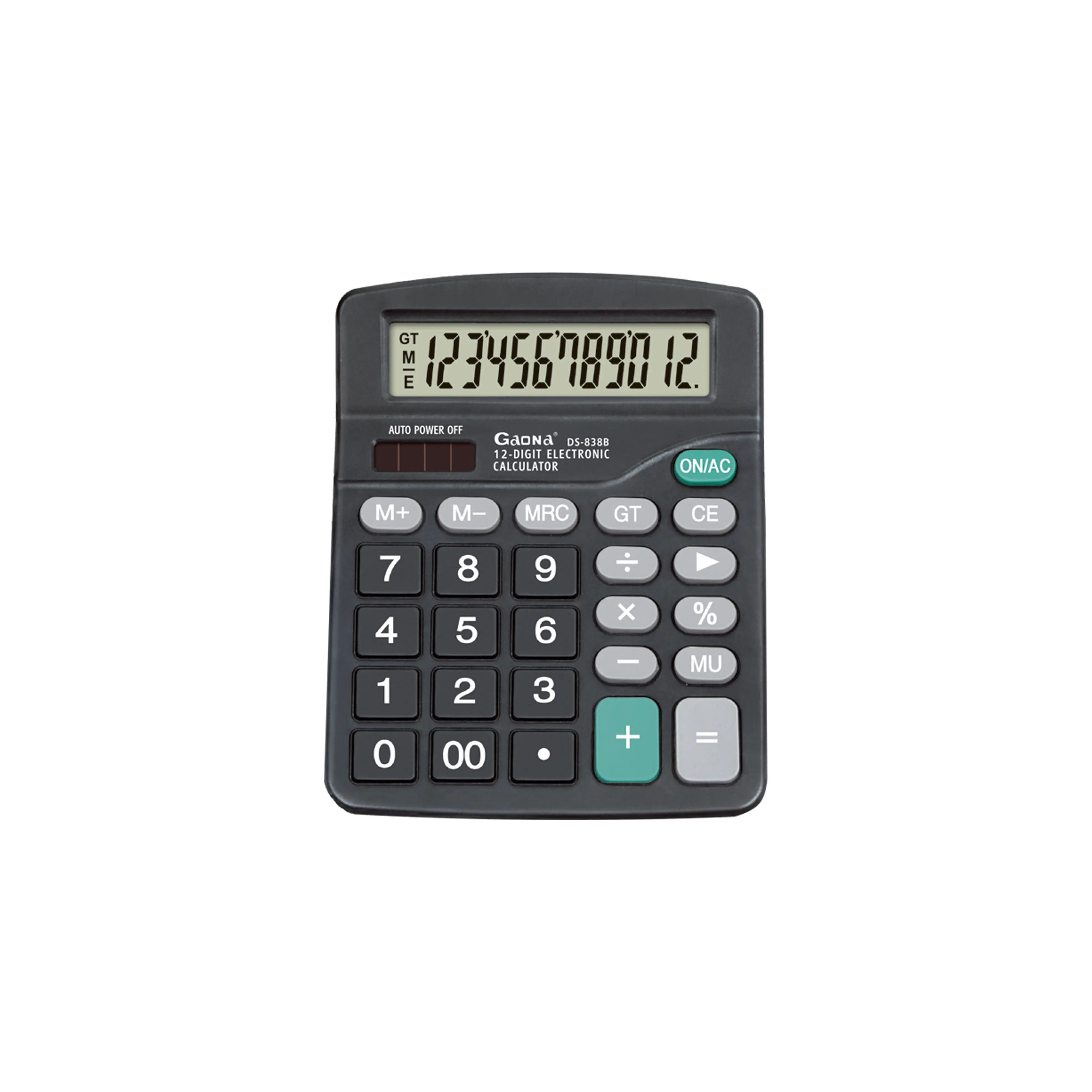 high quality Factory price popular ABS black material 12 digits calculating machine Calculadora calculator