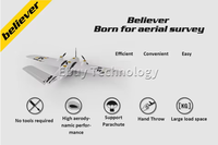 Makeflyeasy Believer Photographie aérienne Drone Aile fixe Avion de contrôle Double moteur Avion RC Agriculture Hobby Jouet UAV DIY