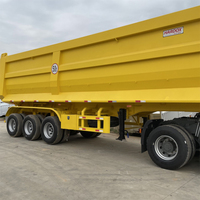 Heavy Duty 3 4 essieux 50 60 80 tonnes en forme de U semi-remorque benne basculante en aluminium utilisé en aluminium fin arrière camions remorques
