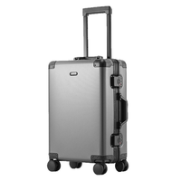 Maleta de Viaje Rígida de Aluminio con Ruedas Silenciosas Giratorias, Candado TSA, Separación Húmedo/Seco, Diseño Clásico y Sencillo
