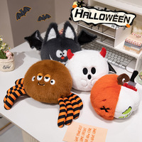 Boneka Halloween Grosir, Mainan Boneka Hantu Kecil, Labu, Laba-laba, Kelelawar, Bantal Plush Lucu, Boneka Plush Kartun