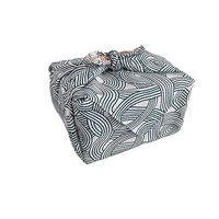 Kit de faveurs de mariage Furoshiki Tutoriel d'emballage cadeau en toile de lin monogramme personnalisé Luxe