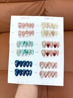 Kuku Palsu 3D Buatan Tangan Prancis Grosir - Desain Bunga Stiletto Panjang untuk Jari