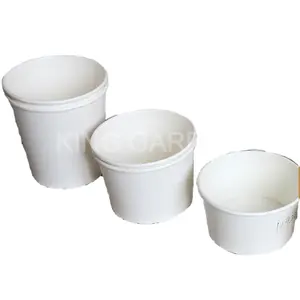 Biodegradable क्राफ्ट कागज कटोरा सूप कप गर्म बिक्री खाद्य बॉक्स पैकेजिंग डिस्पोजेबल दूर ले क्राफ्ट कागज सूप कप