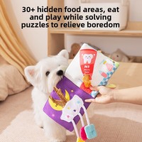 Tapis olfactif et livre de senteurs pour chien, jouet interactif éducatif de recherche de friandises, plus de 30 zones de dissimulation, jouet sonore anti-stress et anti-ennui