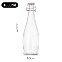 Botella de Vidrio para Cerveza de 330 ml, 11 oz, 500 ml, 32 oz, con Tapa Abatible, Botella de Vidrio para Bebidas, para Elaboración Casera de Cerveza y Agua