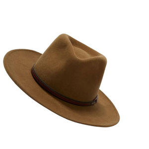 도매 와이드 챙 100% 울 페도라 모자 패션 겨울 봄 넓은 챙 남성 부르고뉴 페도라 소모레로 펠트 모자 - Product Image 2