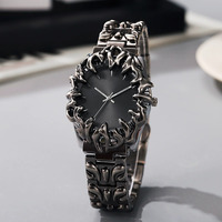 Montre à quartz Y2K rétro gothique avec cadran interchangeable, montre-bracelet tendance pour homme, montres de forme spéciale et de pointe